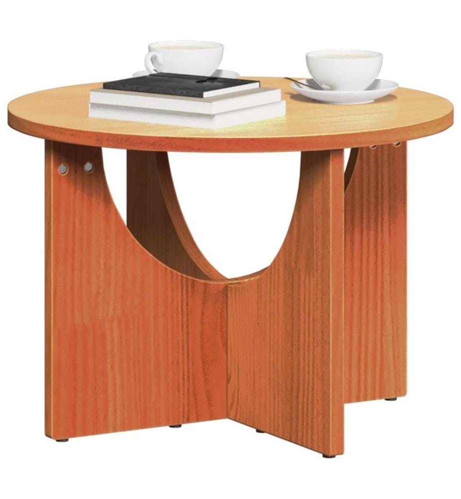 Couchtisch Wachsbraun 50 x 50 x 35 cm Massivholz Kiefer