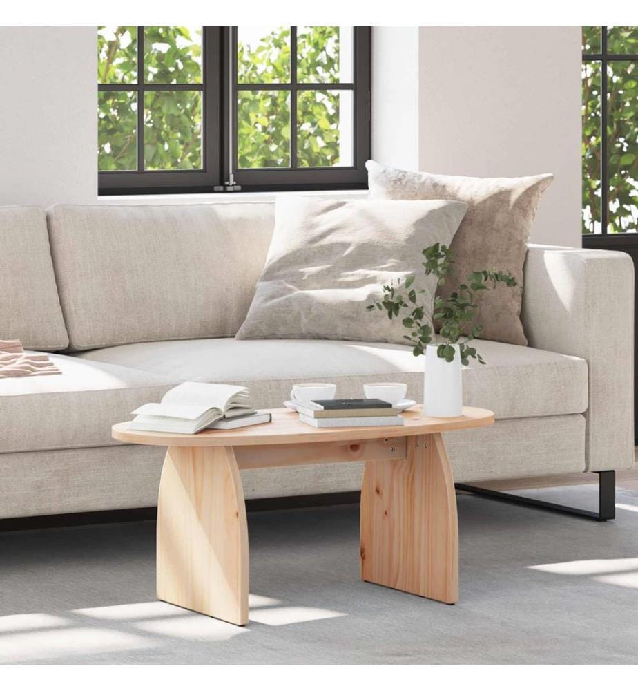 Couchtisch Braun 80 x 40 x 35 cm Massives Kiefernholz