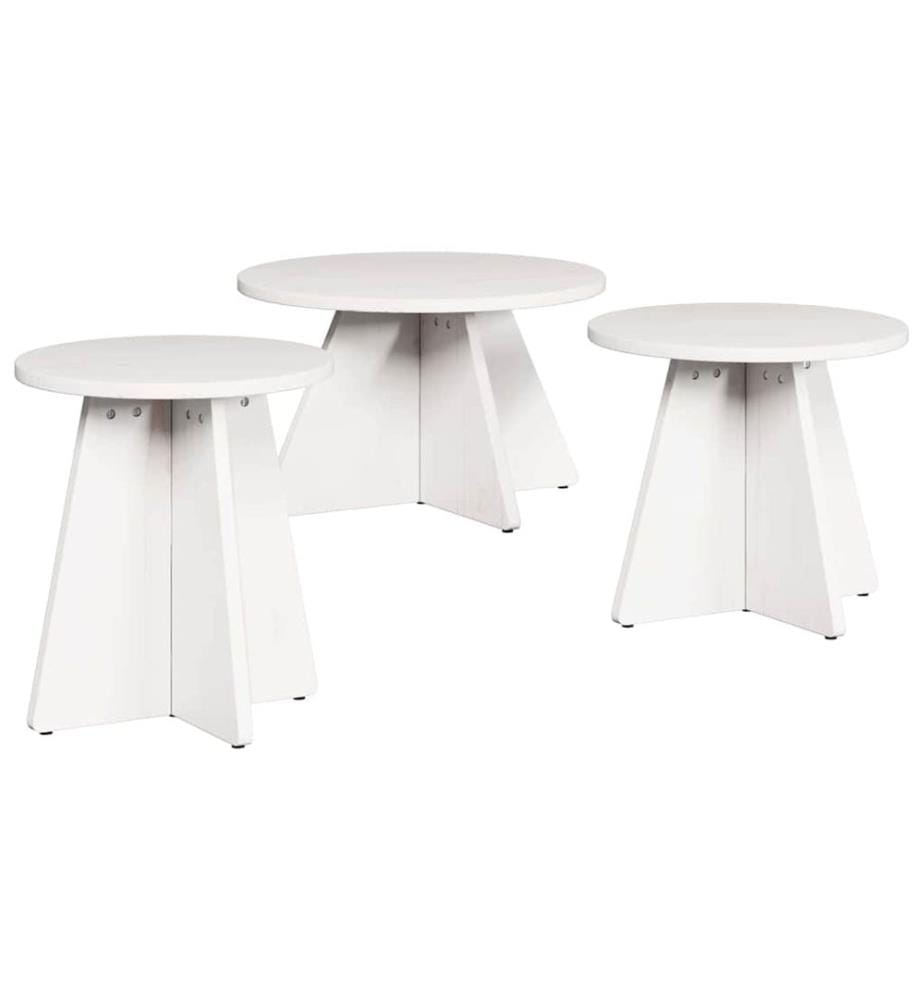 Couchtisch 3 pcs Weiss