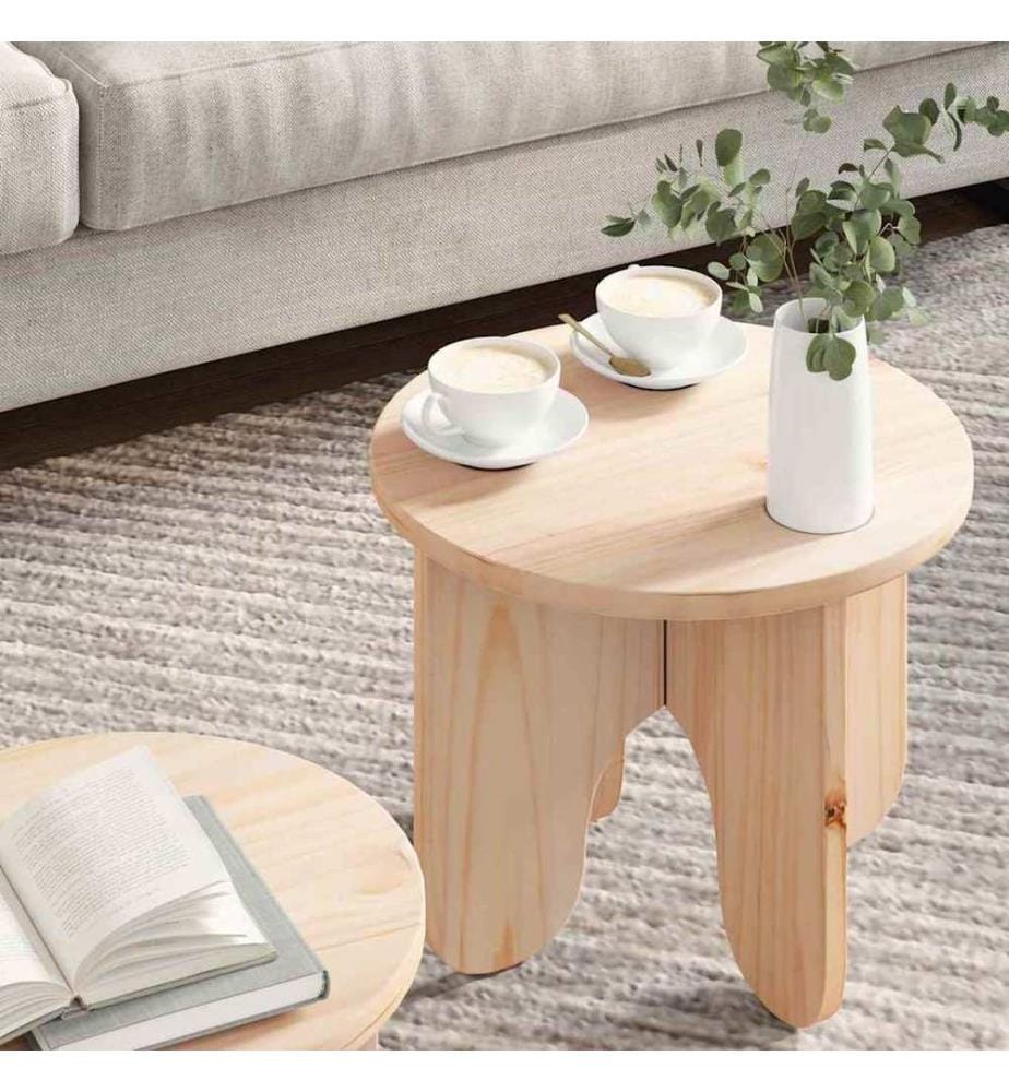 Couchtisch 2 pcs Natur Massivholz Kiefer