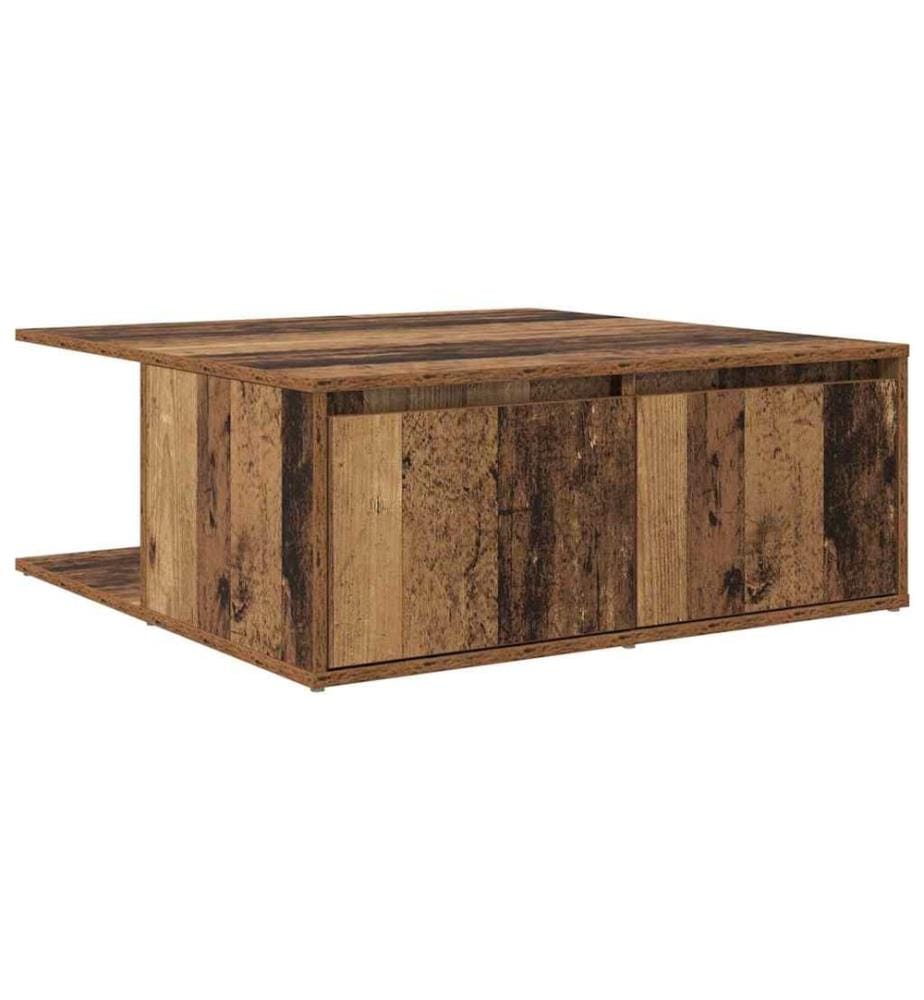 Couchtisch mit Schubladen Altholz 80 x 80 x 31 cm Holzwerkstoff
