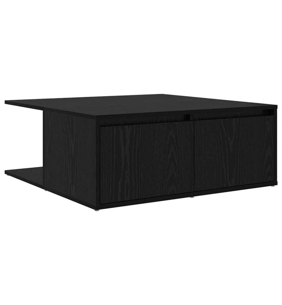 Couchtisch Schwarz Eichen-Optik 80 x 80 x 31 cm Holzwerkstoff