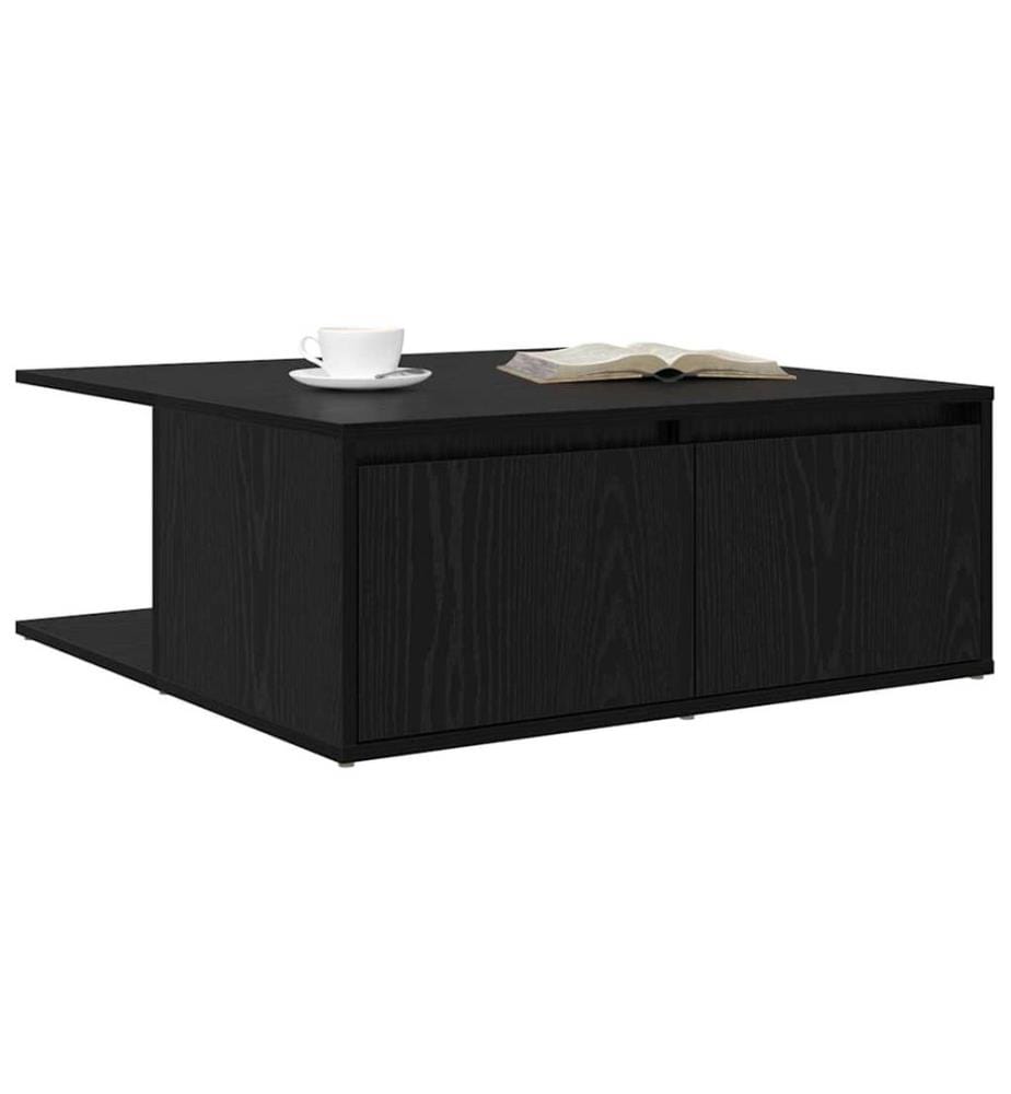 Couchtisch Schwarz Eichen-Optik 80 x 80 x 31 cm Holzwerkstoff