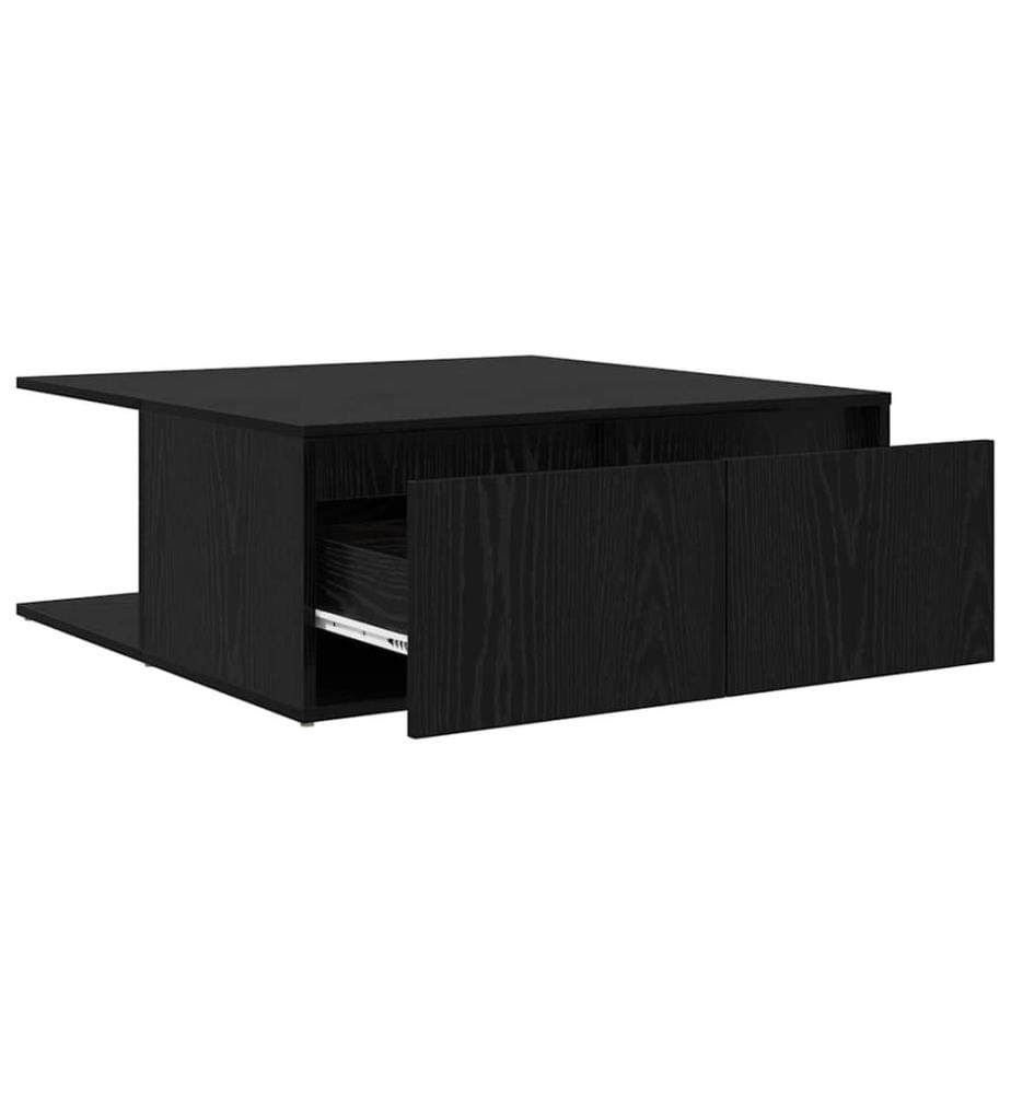 Couchtisch Schwarz Eichen-Optik 80 x 80 x 31 cm Holzwerkstoff