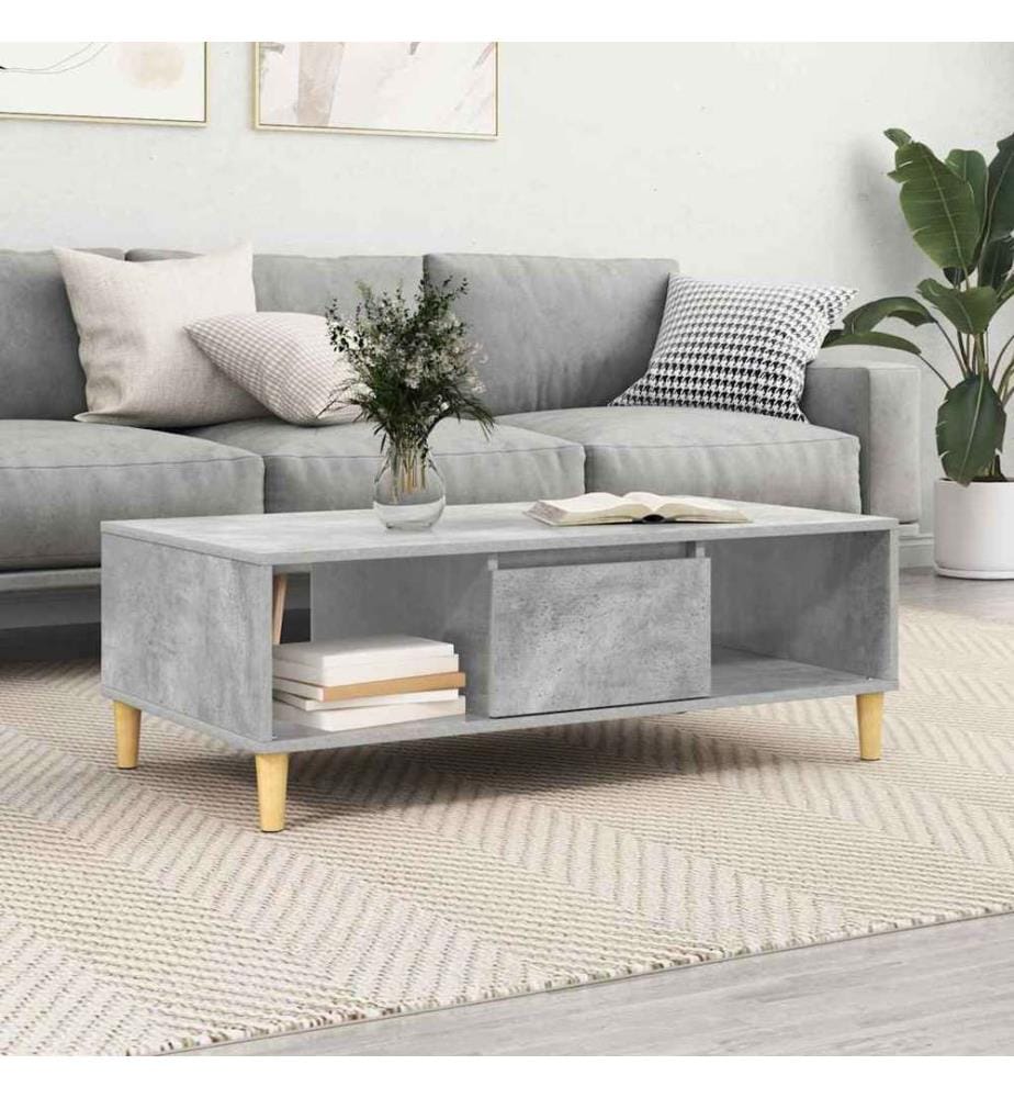 Couchtisch Beton Grau 102 x 55 x 35 cm Holzwerkstoff