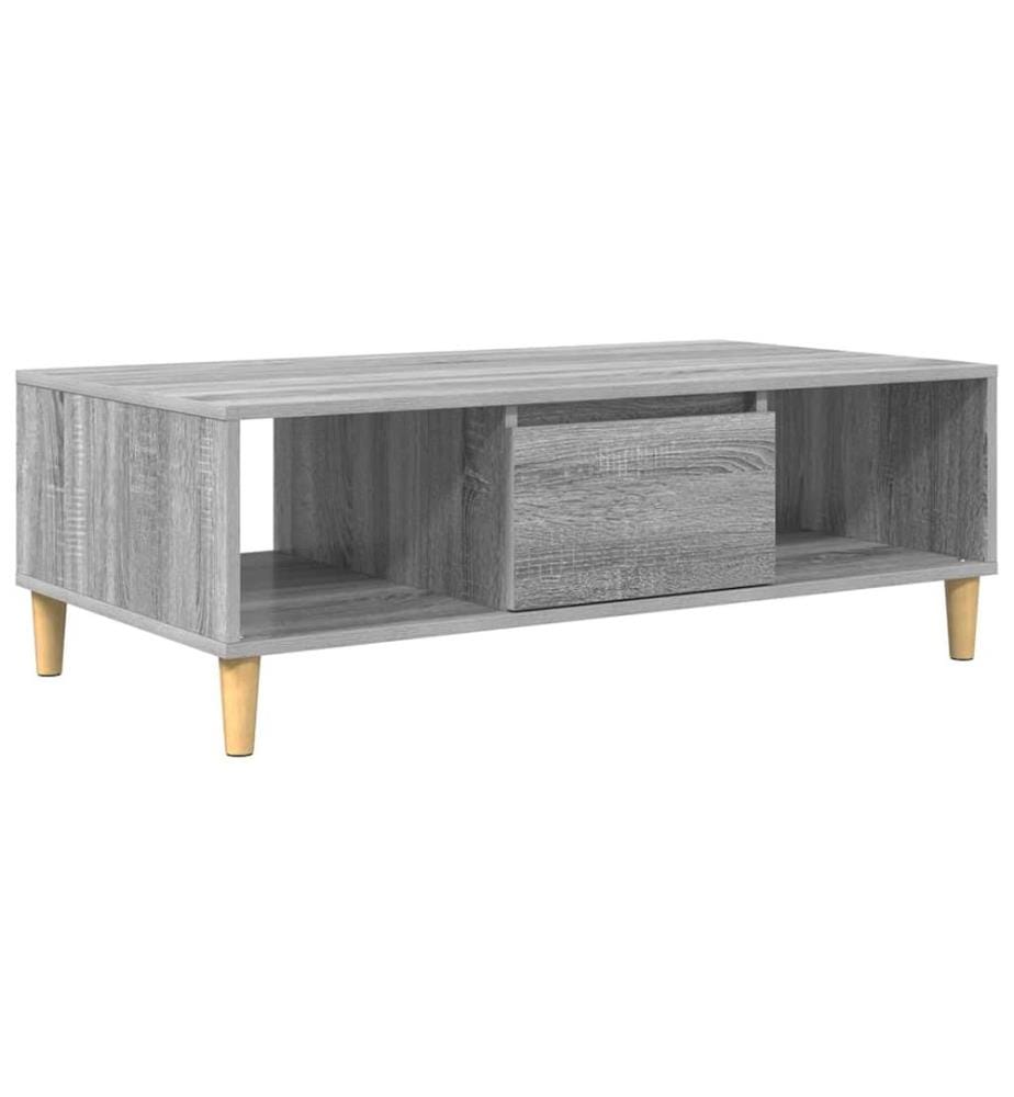 Table basse Gris Sonoma 102 x 55 x 35 cm Bois d'ingénierie