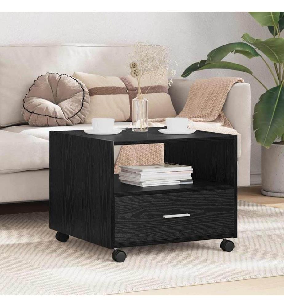 Couchtisch Schwarz Eichen-Optik 55 x 55 x 45 cm Holzwerkstoff