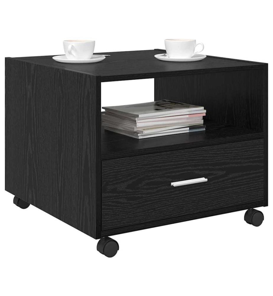 Couchtisch Schwarz Eichen-Optik 55 x 55 x 45 cm Holzwerkstoff