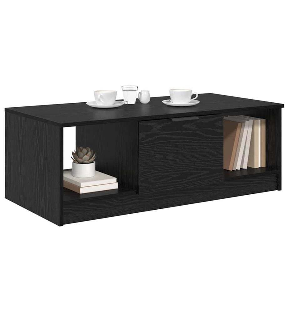 Couchtisch Schwarz Eichen-Optik 102 x 50 x 36cm Holzwerkstoff