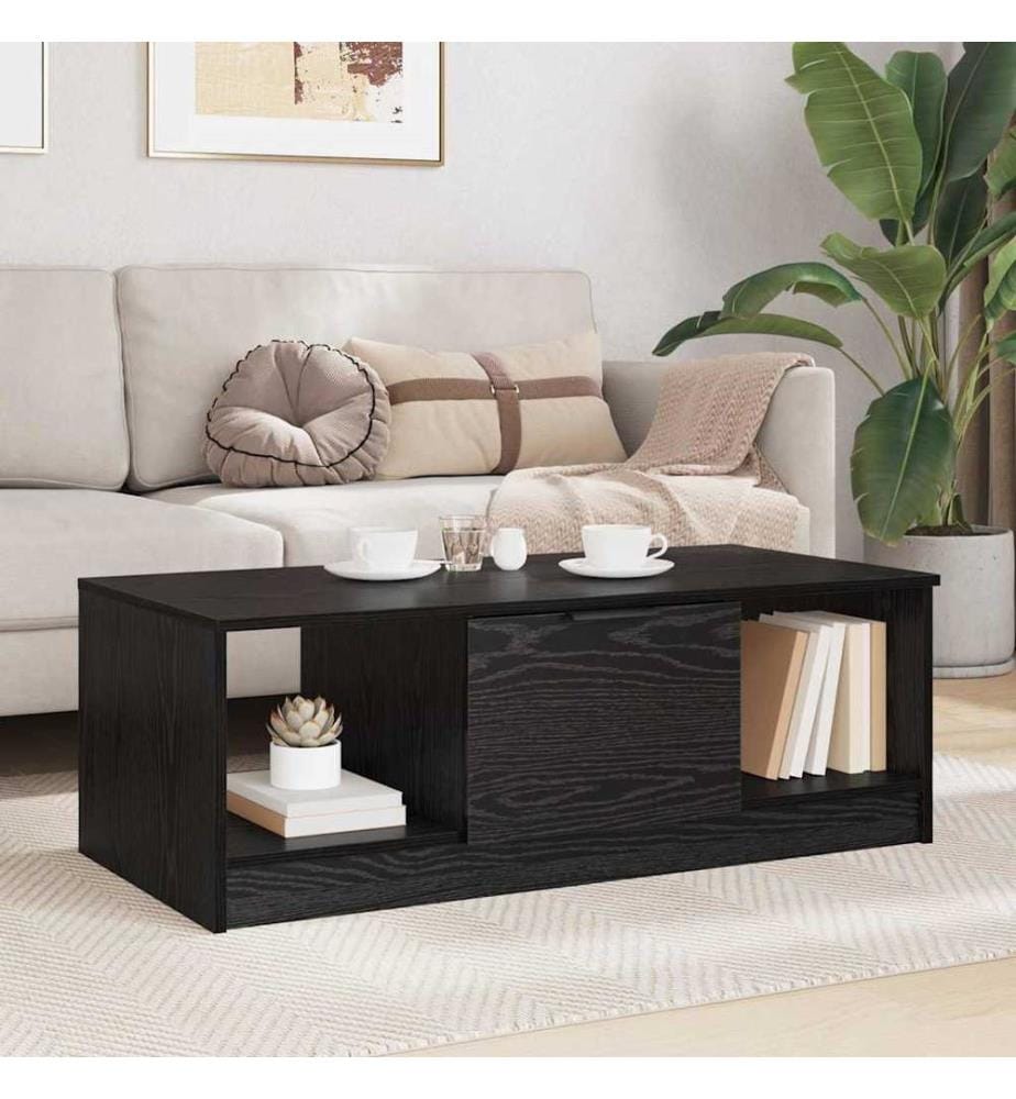 Couchtisch Schwarz Eichen-Optik 102 x 50 x 36cm Holzwerkstoff