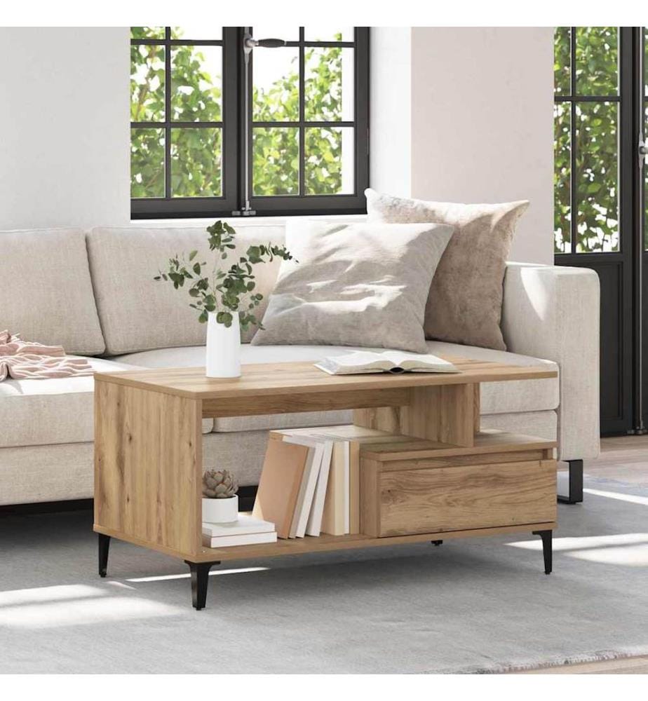 Couchtisch Artisan-Eiche 90 x 49 x 45 cm Holzwerkstoff