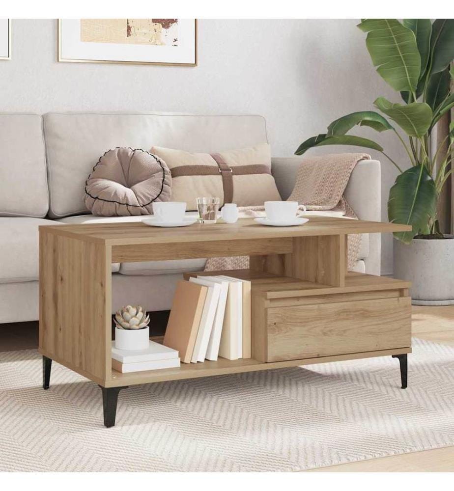 Couchtisch Artisan-Eiche 90 x 49 x 45 cm Holzwerkstoff