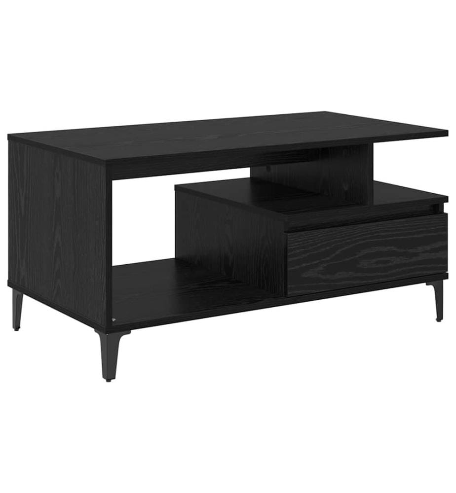 Couchtisch Schwarz Eichen-Optik 90 x 49 x 45 cm Holzwerkstoff