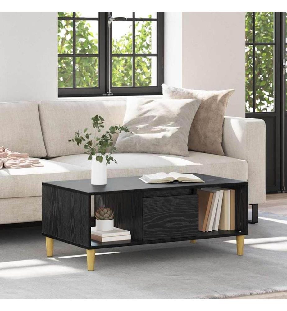 Table basse Chêne noir 90 x 50 x 26,5 cm Bois d'ingénierie