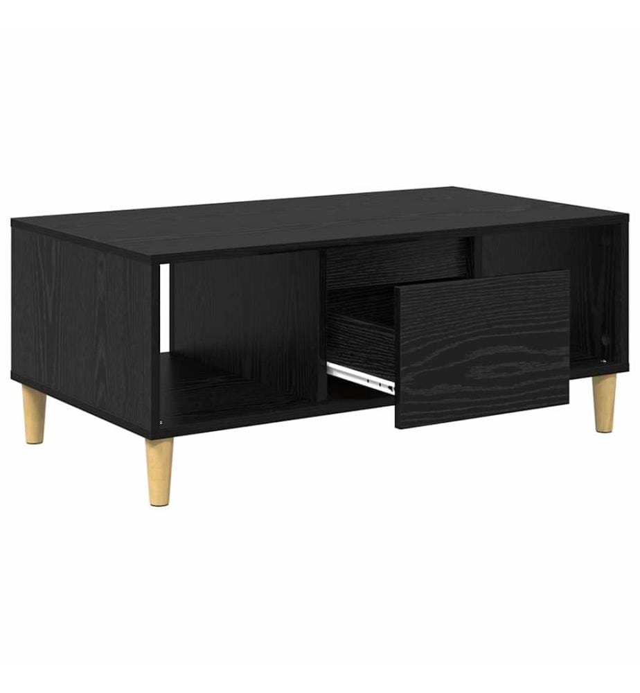 Table basse Chêne noir 90 x 50 x 26,5 cm Bois d'ingénierie