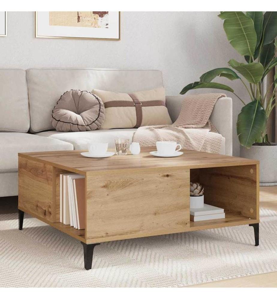 Couchtisch Artisan-Eiche 80 x 80 x 36,5 cm Holzwerkstoff