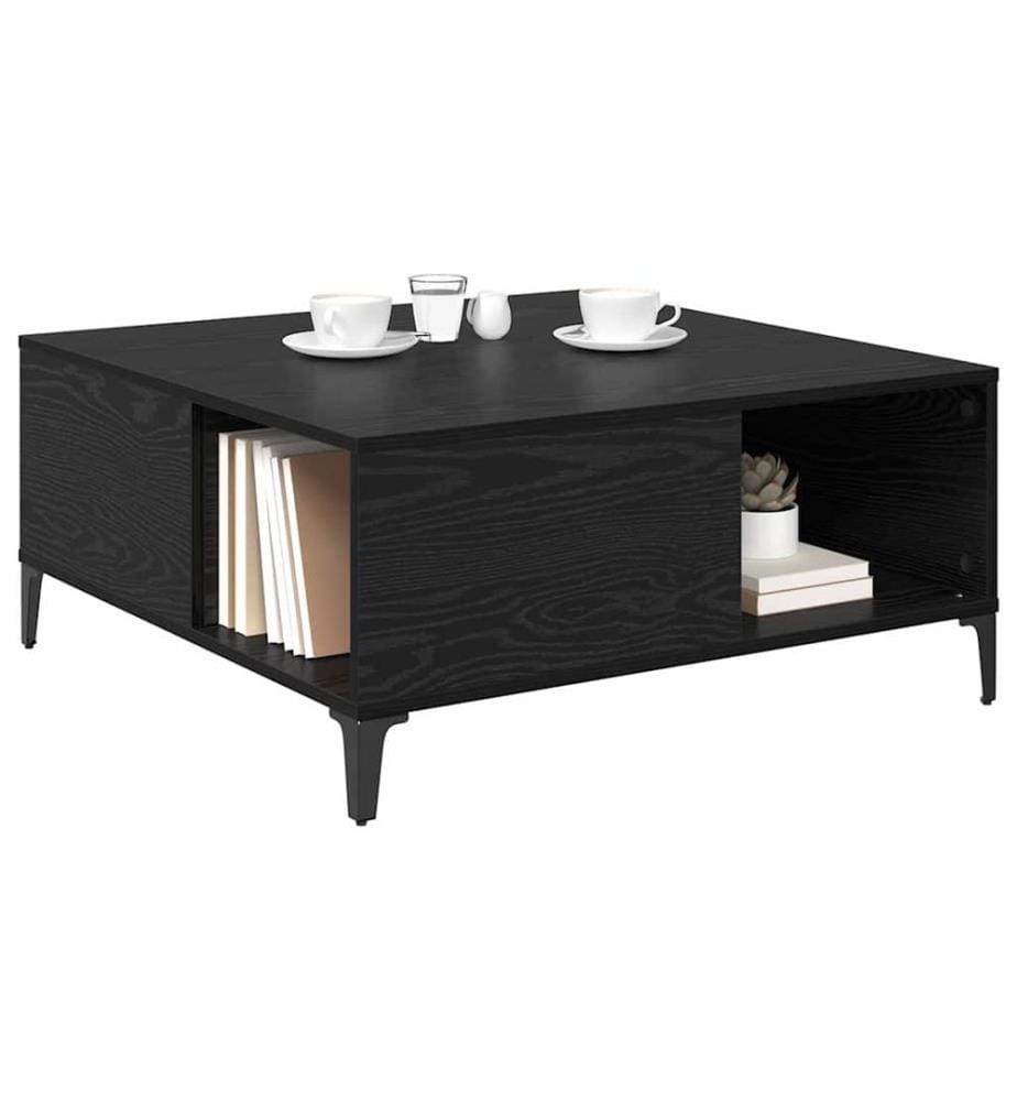 Couchtisch Schwarz Eichen-Optik 80 x 80 x 36,5 cm Holzwerkstoff