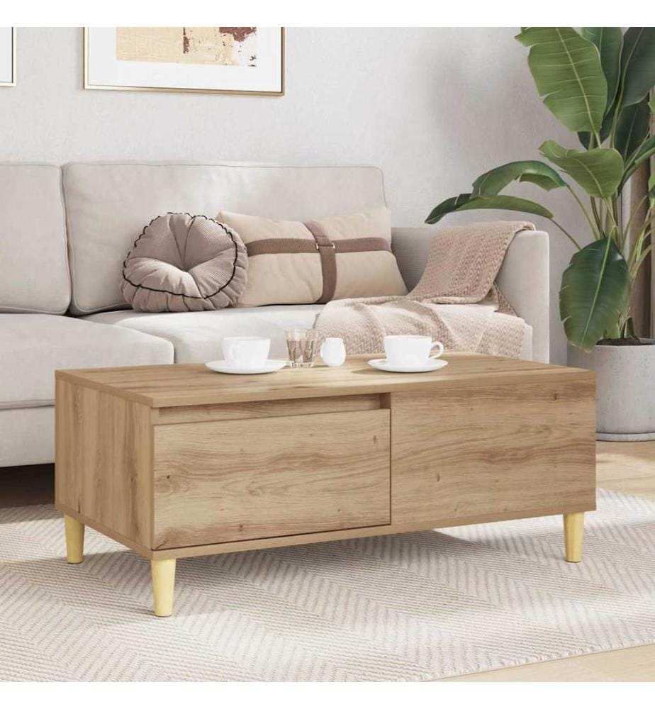 Couchtisch Artisan-Eiche 90 x 50 x 35 cm Holzwerkstoff