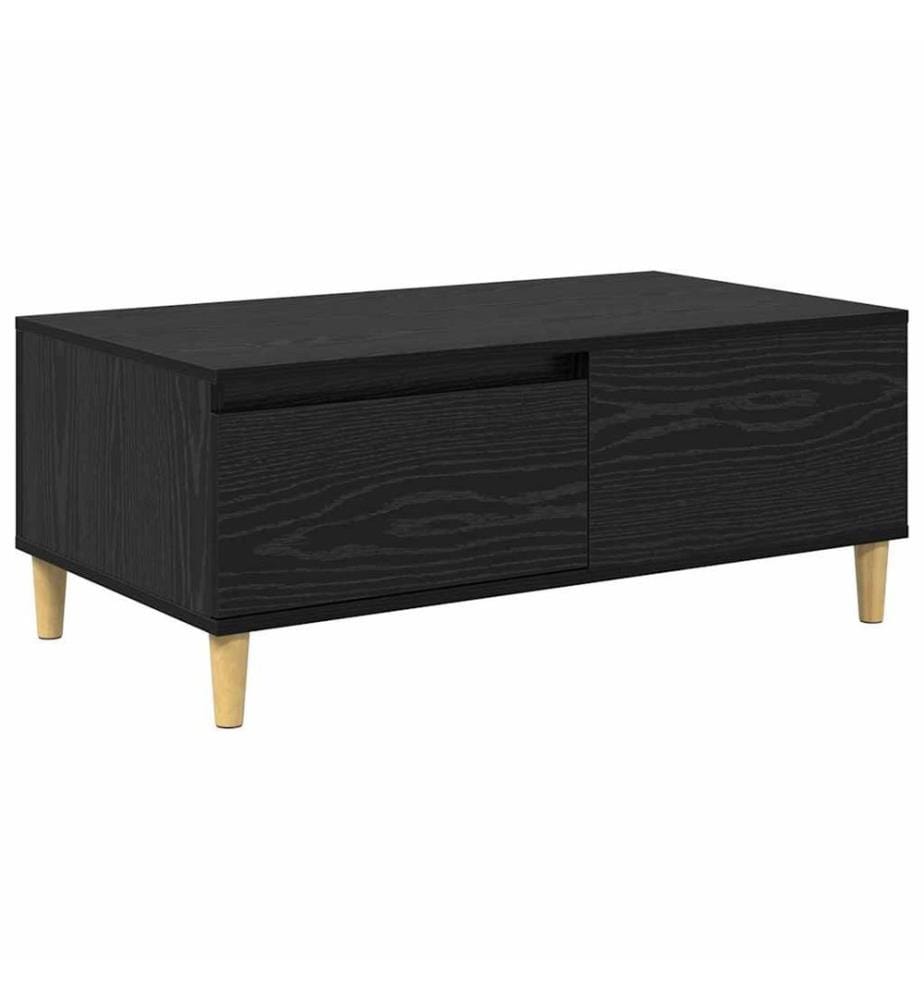 Couchtisch Schwarz Eichen-Optik 90 x 50 x 35 cm Holzwerkstoff