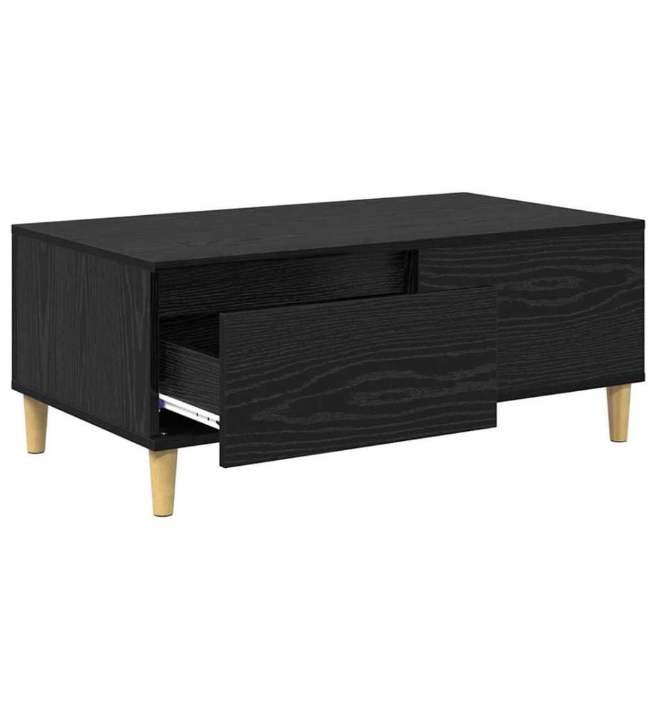 Couchtisch Schwarz Eichen-Optik 90 x 50 x 35 cm Holzwerkstoff