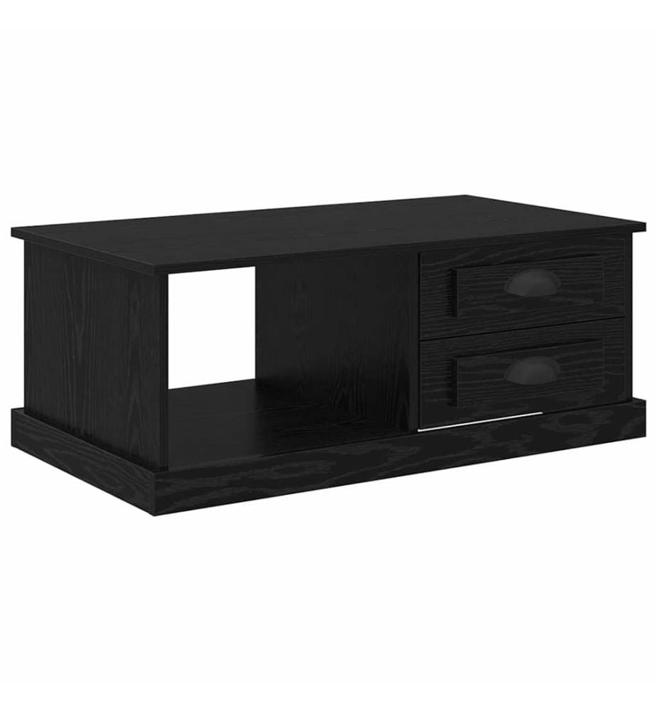 Couchtisch Schwarz Eichen-Optik 90 x 50 x 35 cm Holzwerkstoff
