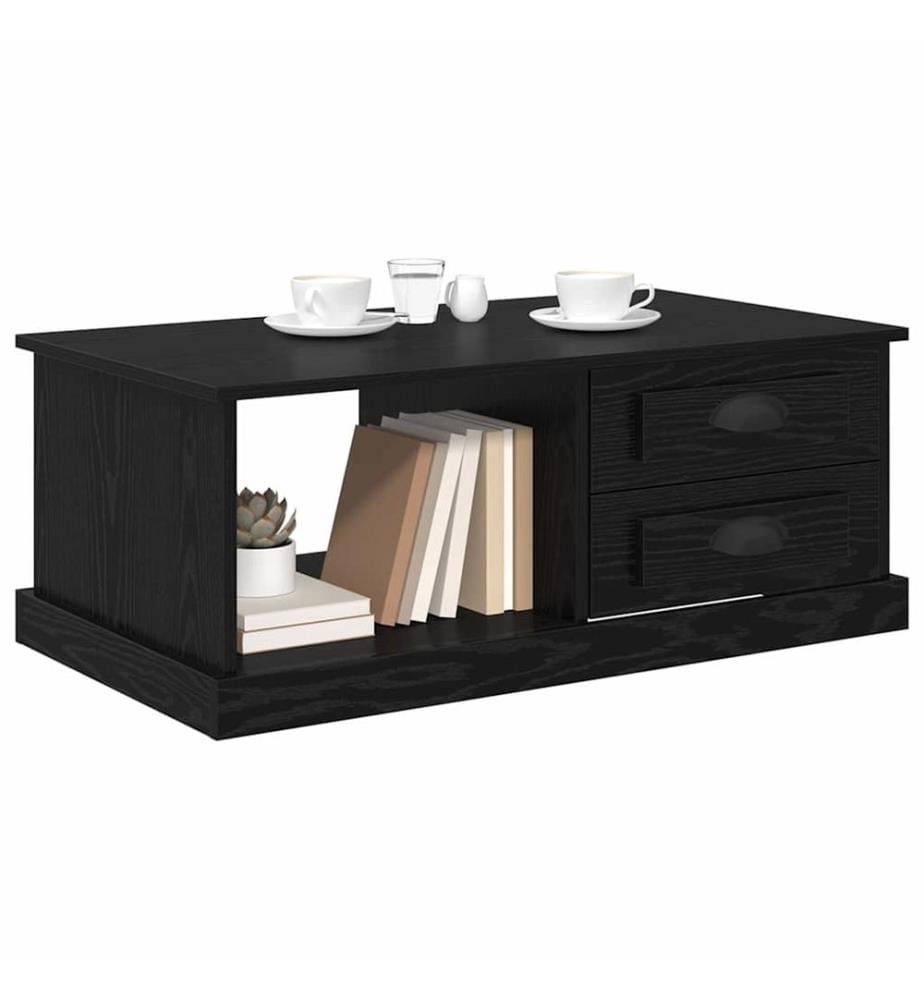 Couchtisch Schwarz Eichen-Optik 90 x 50 x 35 cm Holzwerkstoff