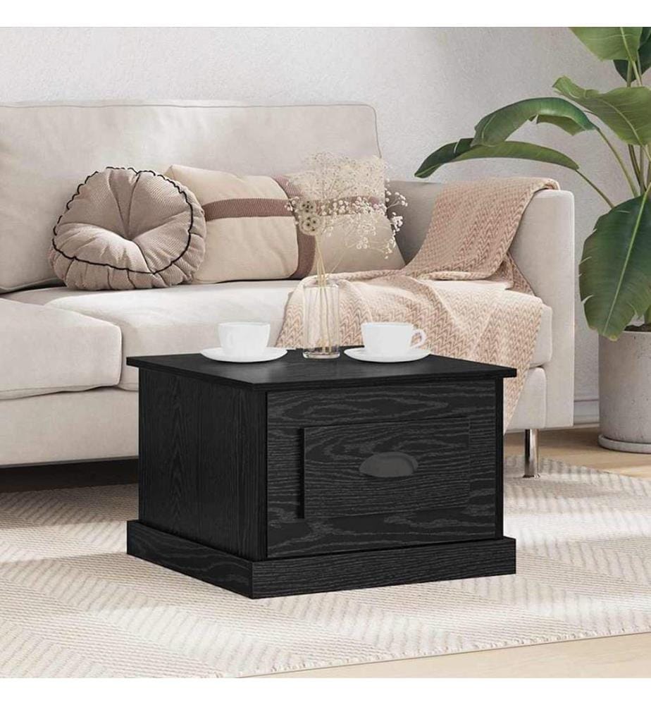 Couchtisch Schwarz Eichen-Optik 50 x 50 x 35 cm Holzwerkstoff