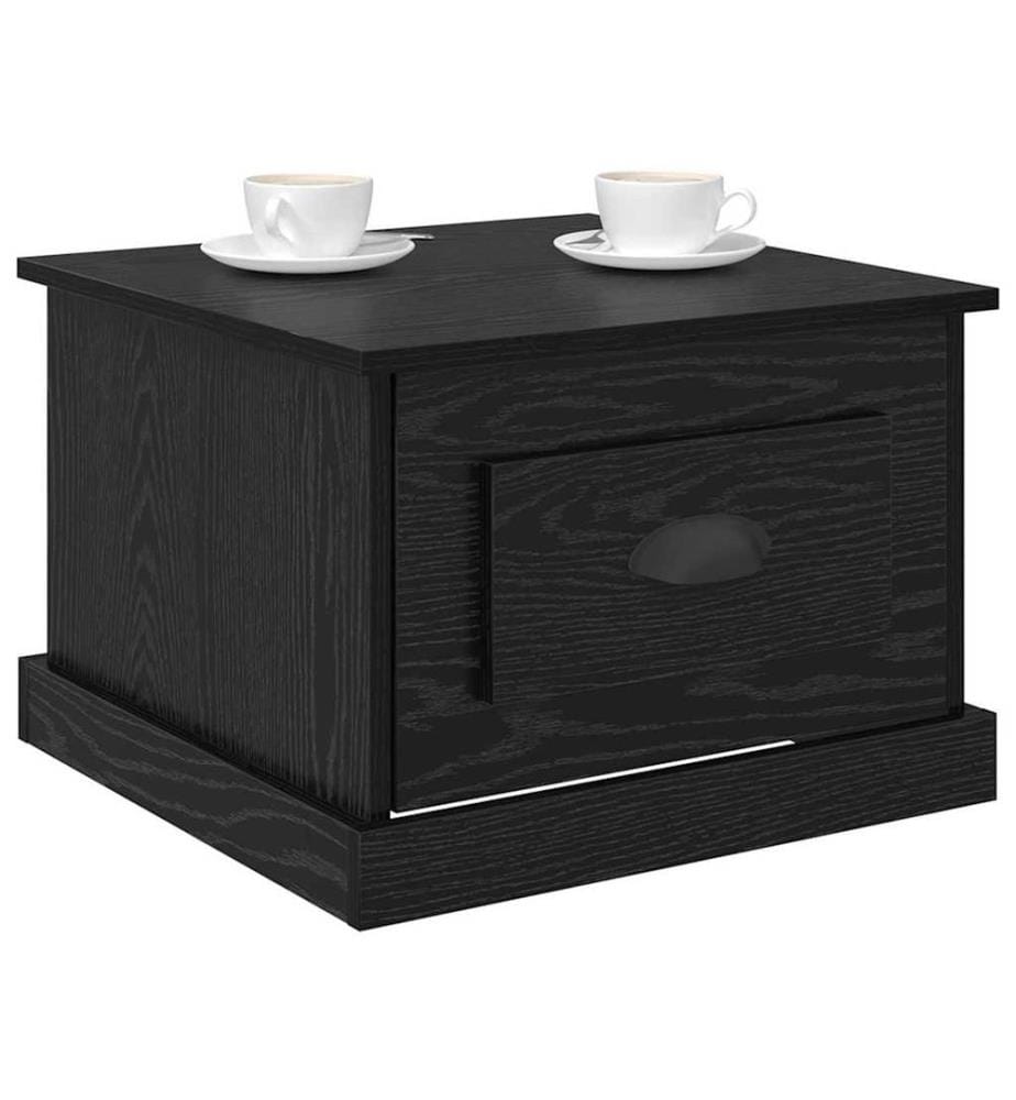 Couchtisch Schwarz Eichen-Optik 50 x 50 x 35 cm Holzwerkstoff