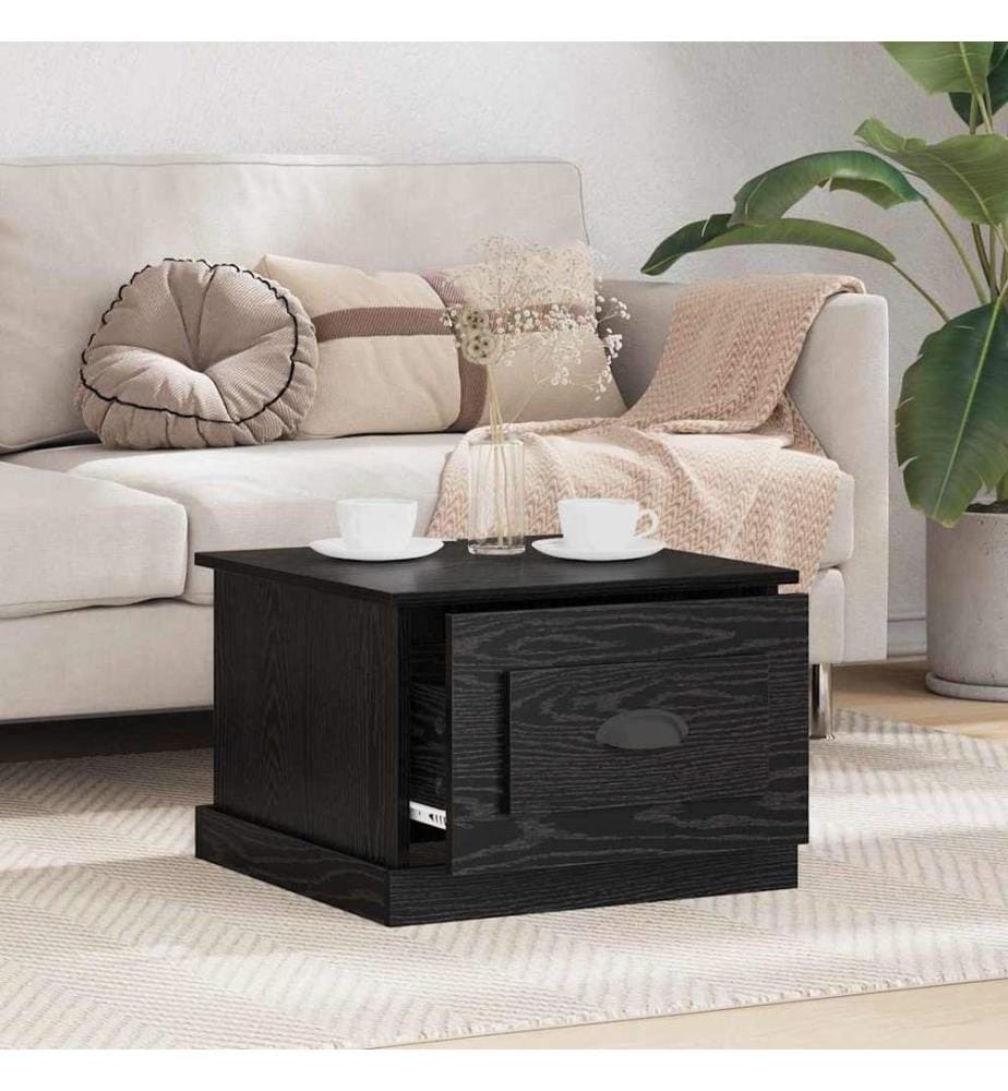 Couchtisch Schwarz Eichen-Optik 50 x 50 x 35 cm Holzwerkstoff