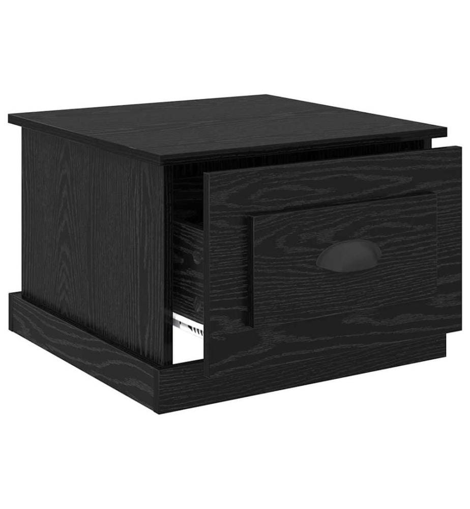 Couchtisch Schwarz Eichen-Optik 50 x 50 x 35 cm Holzwerkstoff