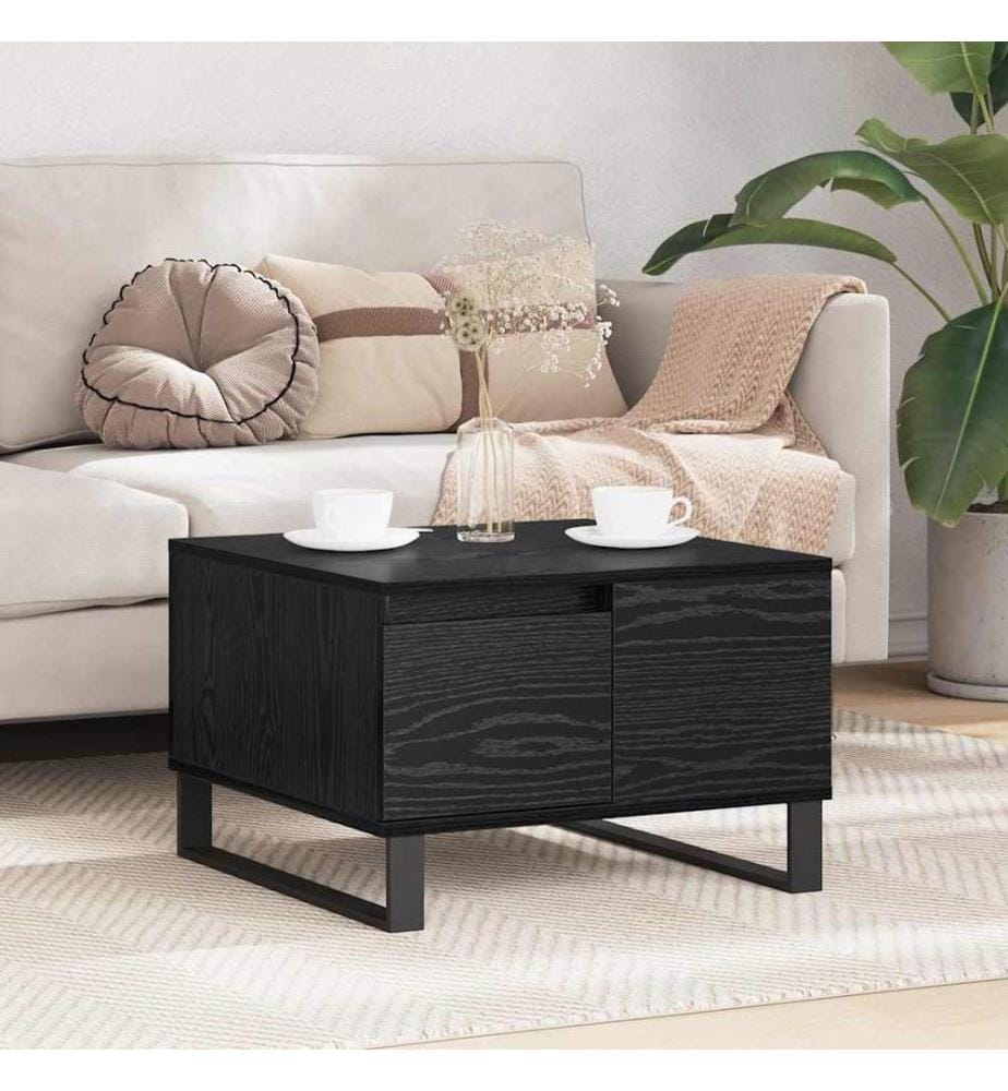 Couchtisch Schwarz Eichen-Optik 55 x 55 x 36,5 cm Holzwerkstoff