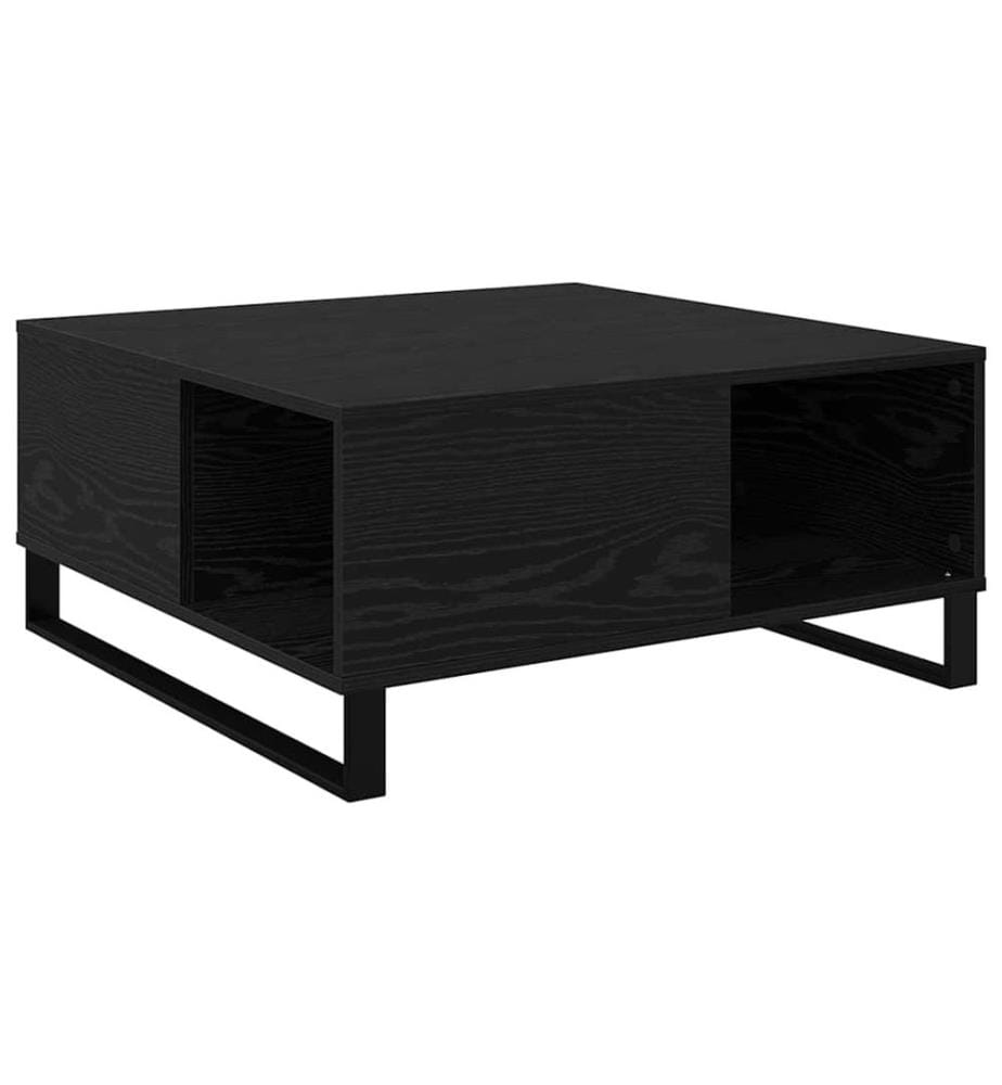 Couchtisch Schwarz Eichen-Optik 80 x 80 x 36,5 cm Holzwerkstoff
