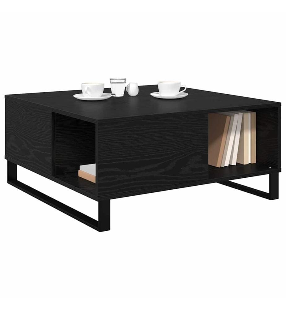 Couchtisch Schwarz Eichen-Optik 80 x 80 x 36,5 cm Holzwerkstoff