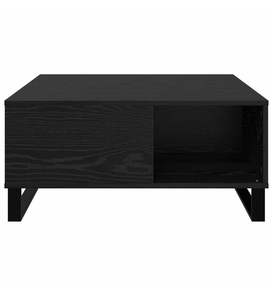 Couchtisch Schwarz Eichen-Optik 80 x 80 x 36,5 cm Holzwerkstoff