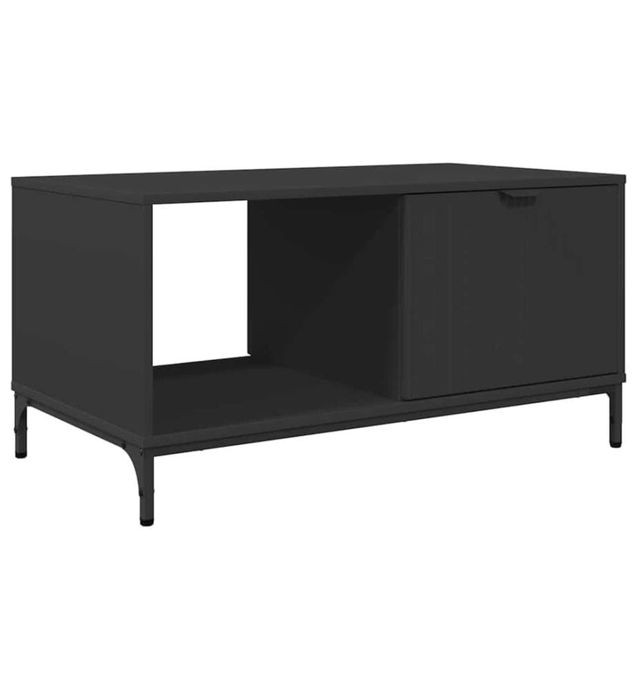 Couchtisch Schwarz Eichen-Optik 90 x 49 x 46 cm Holzwerkstoff