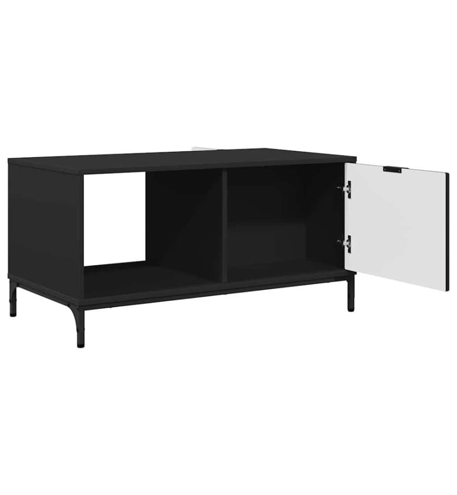 Couchtisch Schwarz Eichen-Optik 90 x 49 x 46 cm Holzwerkstoff