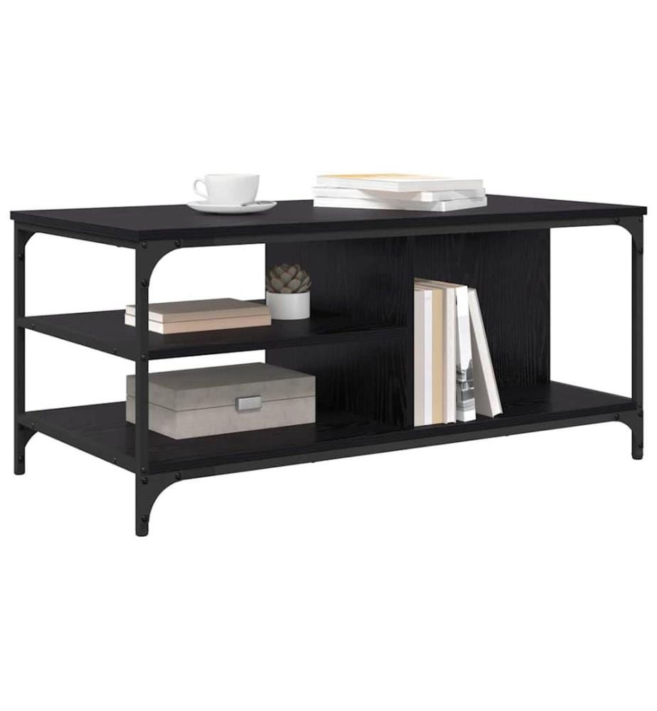 Couchtisch Schwarz Eichen-Optik 100 x 50 x 45 cm Holzwerkstoff