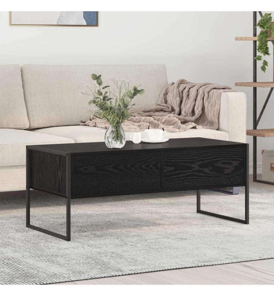 Couchtisch Schwarz Eichen-Optik 100 x 46 x 40 cm Holzwerkstoff