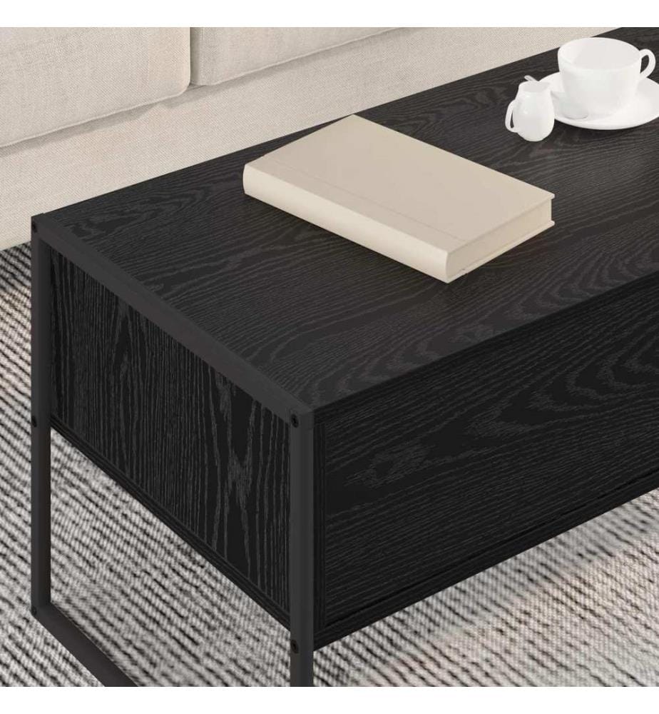 Couchtisch Schwarz Eichen-Optik 100 x 46 x 40 cm Holzwerkstoff