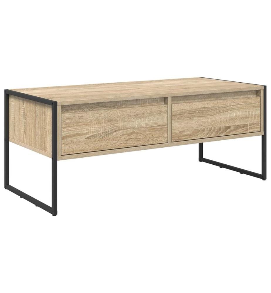 Couchtisch mit Schubladen Sonoma 100 x 46 x 40 cm Holzwerkstoff