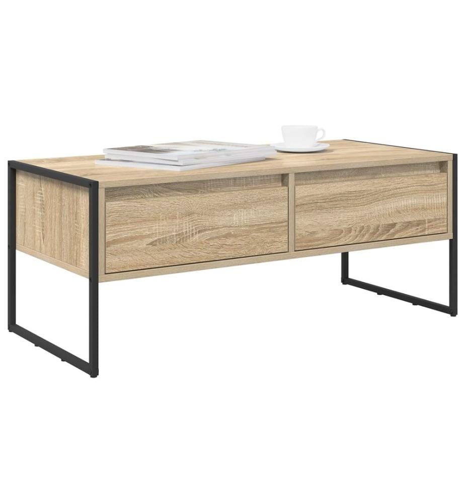 Couchtisch mit Schubladen Sonoma 100 x 46 x 40 cm Holzwerkstoff