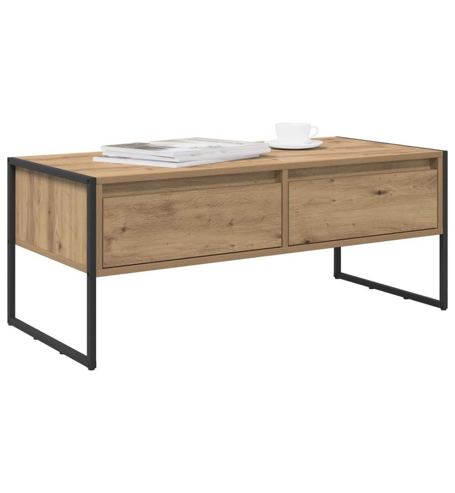 Couchtisch Kunsthandwerk Eiche 100 x 46 x 40 cm Holzwerkstoff