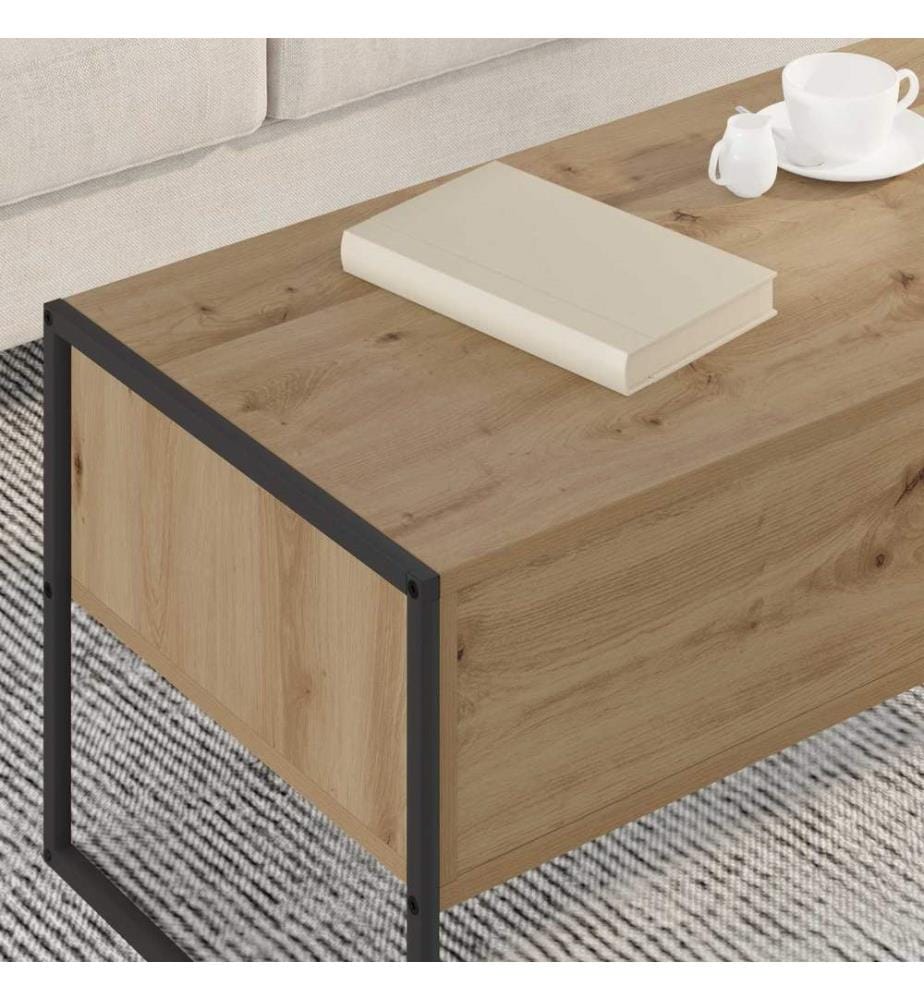 Couchtisch Kunsthandwerk Eiche 100 x 46 x 40 cm Holzwerkstoff