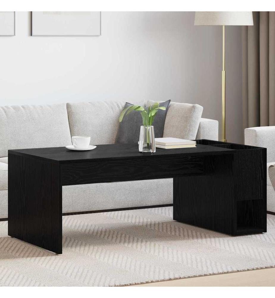 Couchtisch Schwarz Eichen-Optik 101,5 x 50 x 37 cm