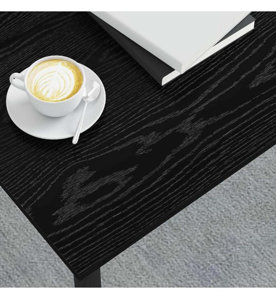 Couchtisch Schwarz Eichen-Optik 80 x 80 x 45 cm Holzwerkstoff