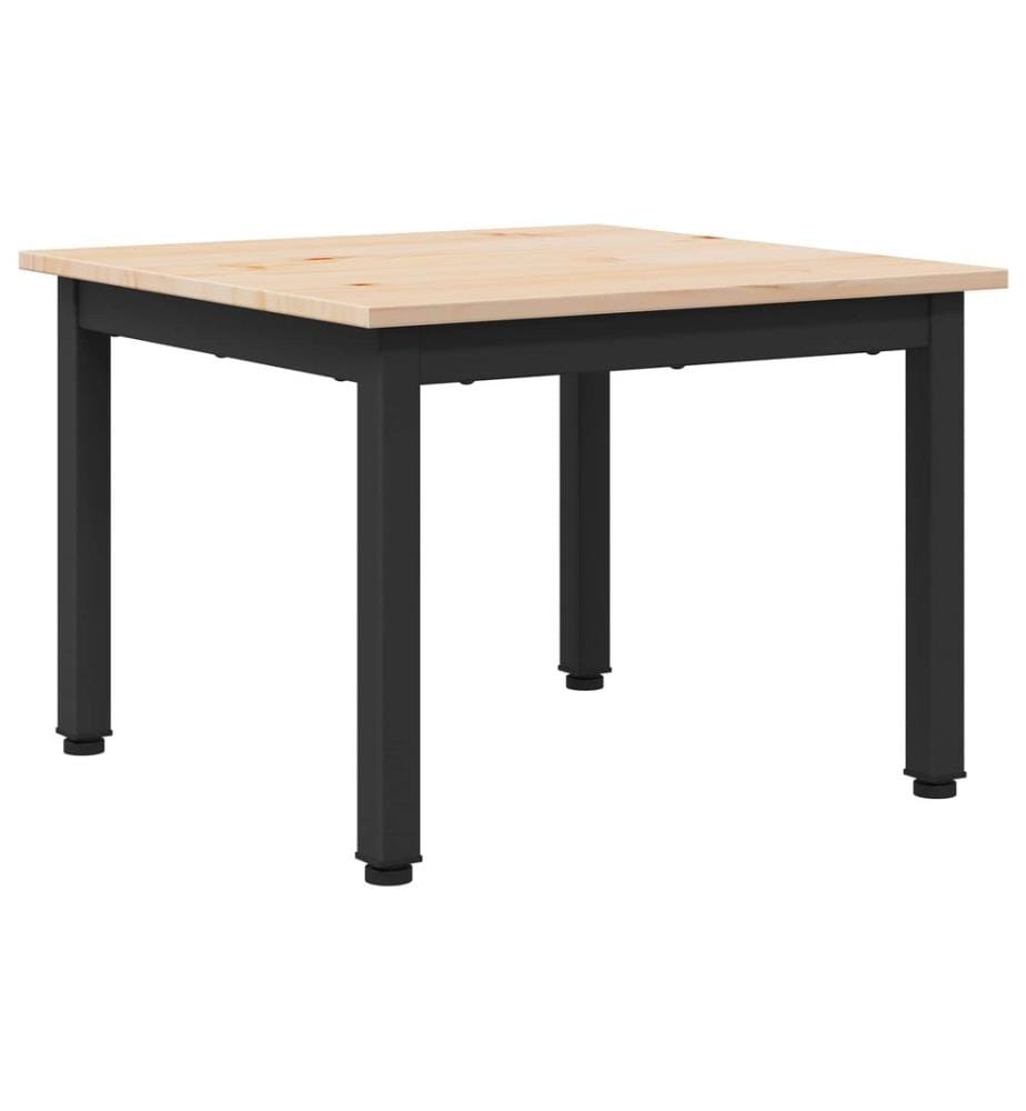 Couchtisch Natur 50 x 50 x 36 cm Massives Kiefernholz