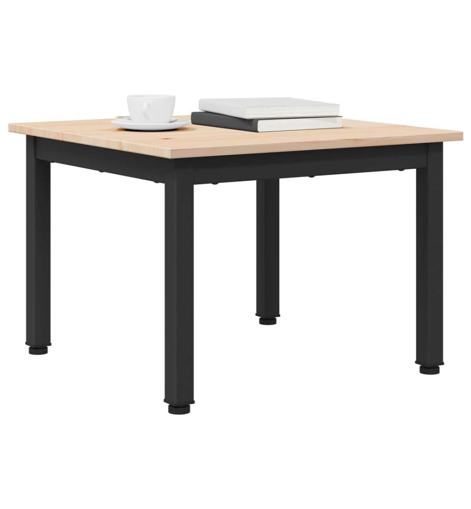 Couchtisch Natur 50 x 50 x 36 cm Massives Kiefernholz