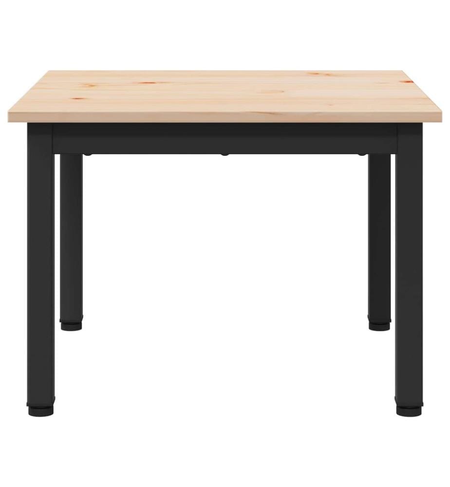 Couchtisch Natur 50 x 50 x 36 cm Massives Kiefernholz
