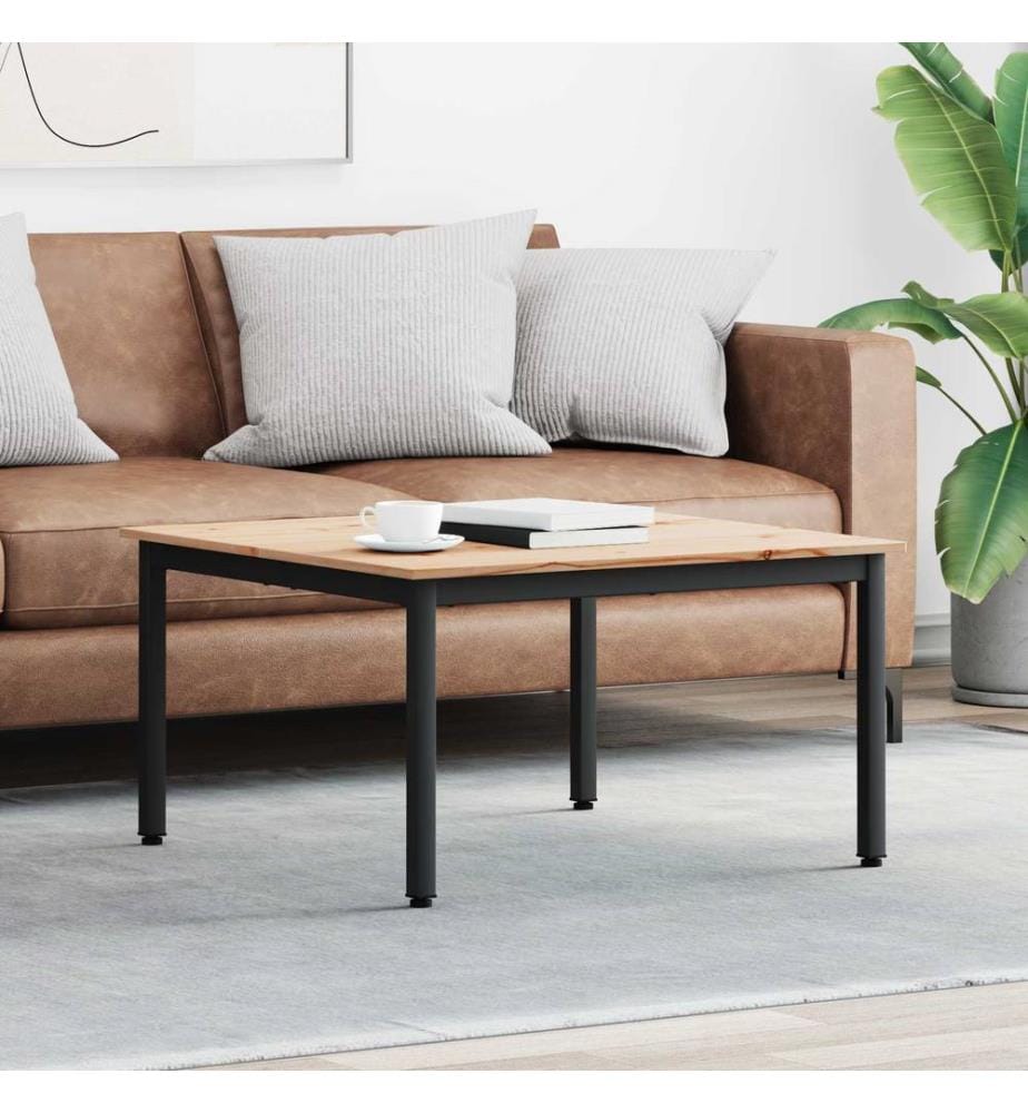 Couchtisch Natur 80 x 80 x 45 cm Massives Kiefernholz