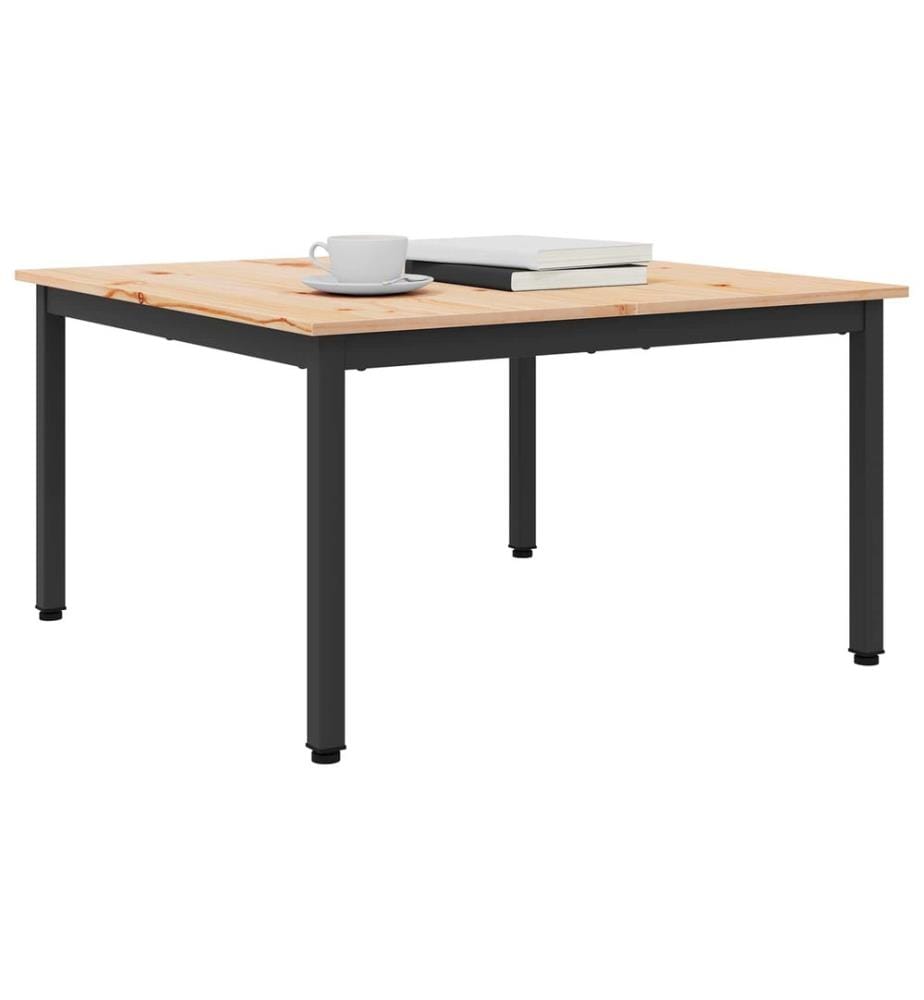 Couchtisch Natur 80 x 80 x 45 cm Massives Kiefernholz